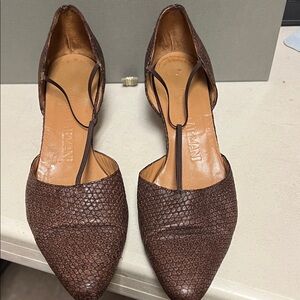 Giorgio Armani Brown Textured Heels